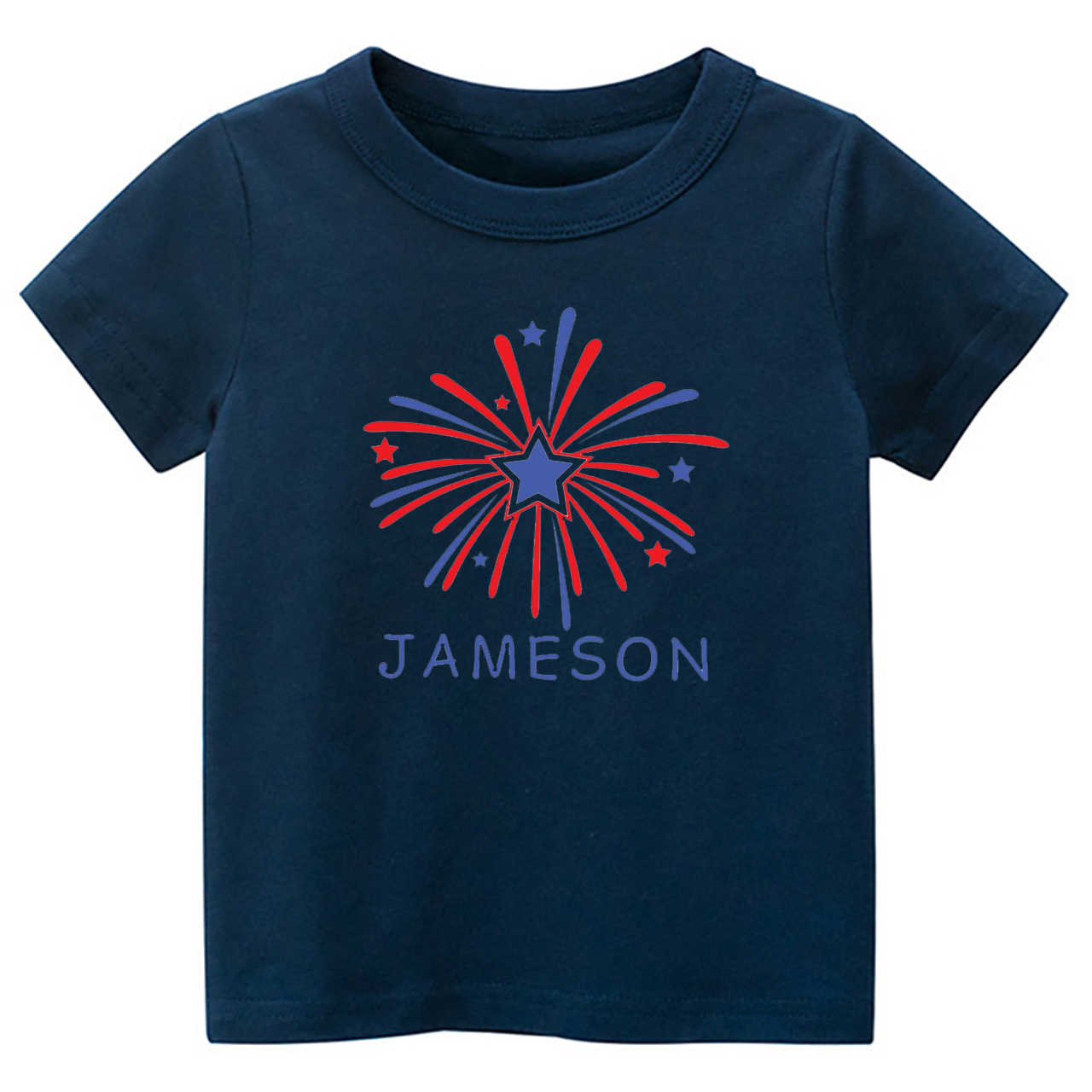 Custom Name Fireworks Toddler Shirt