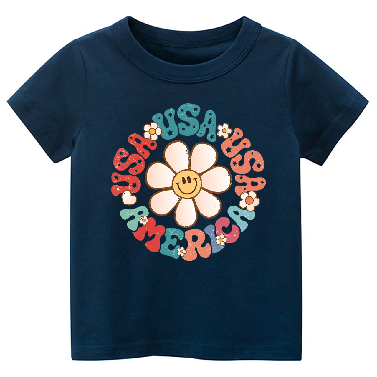 USA America Smiley Face Toddler Shirt