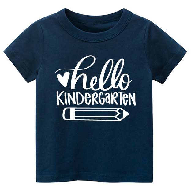 Hello Kindergarten Pencil For Students Retro Shirt