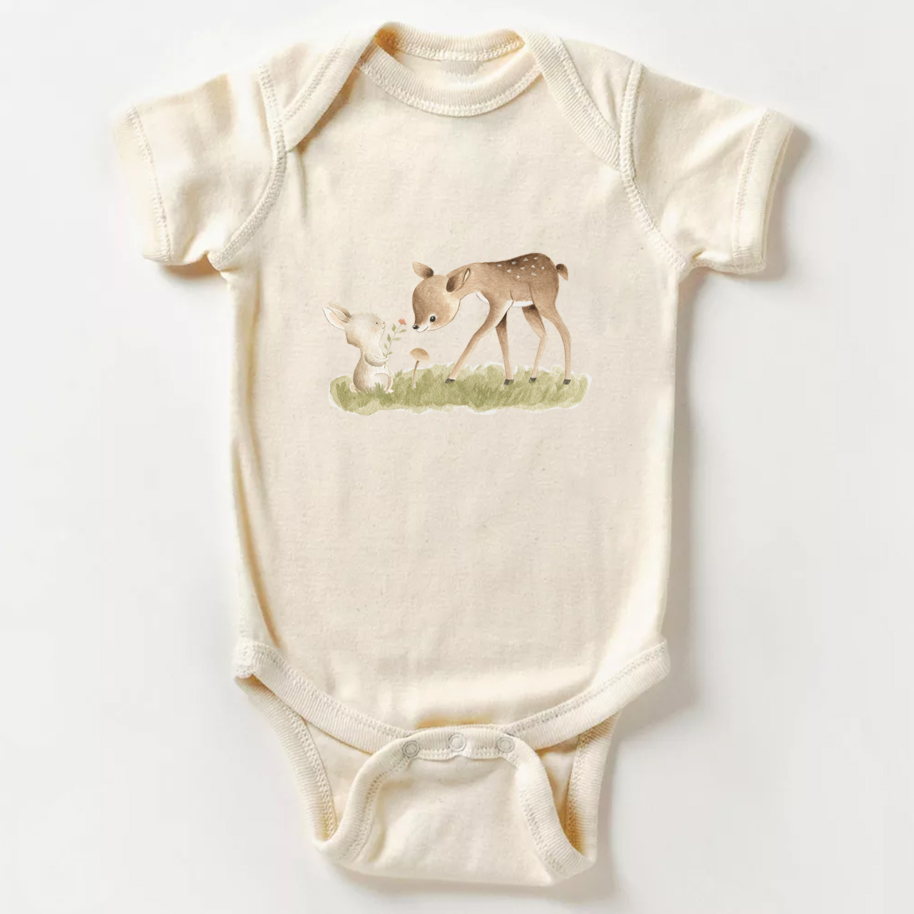 Friends Fawn & Rabbit Baby Bodysuit