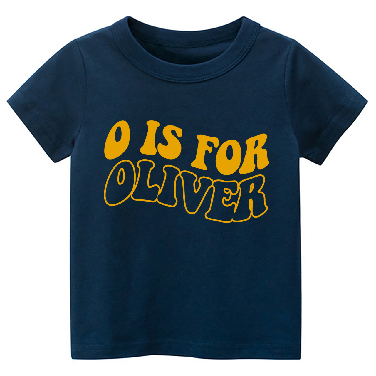 Personalized Kids Shirt - Retro Wavy Name