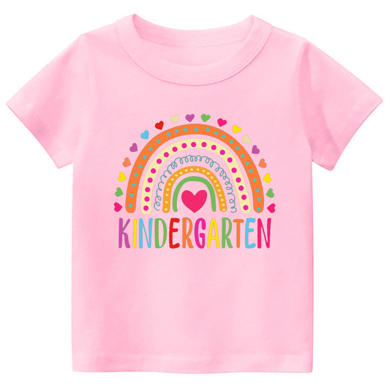 Heart Rainbow Kindergarten Shirts For School Kids