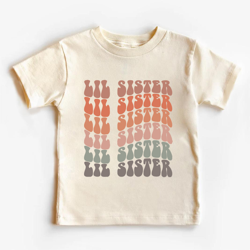 Retro Lil Sister Kids T-Shirt