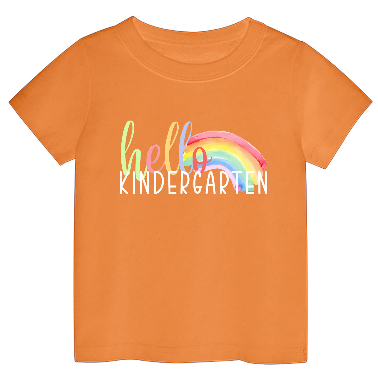 Hello Kindergarten Rainbow School Life Kids Shirts