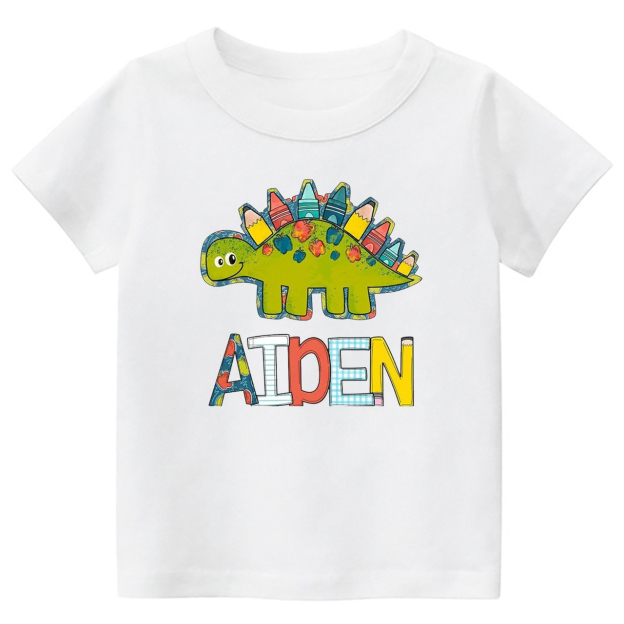 Personalized Back to School Dinosaur Kids Shirts