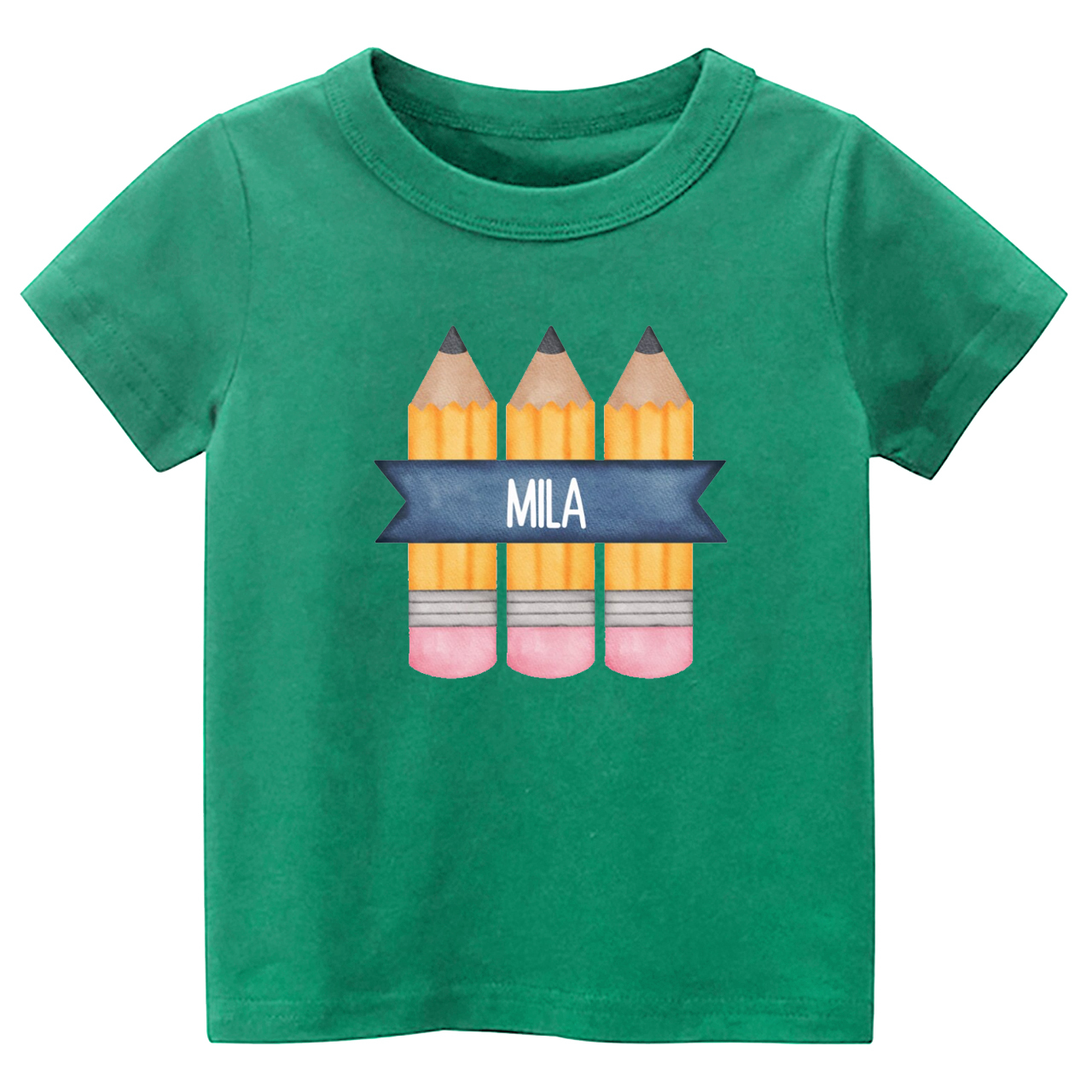 Personalized Back to School Pencil Name Kids Shirts