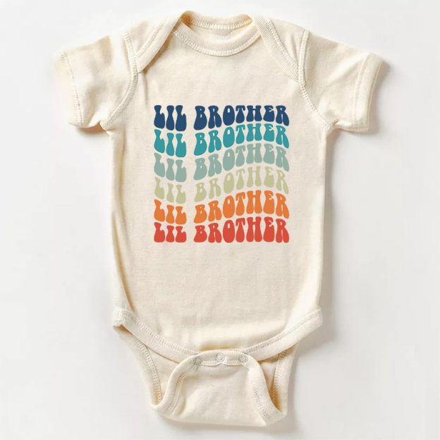 Retro Lil Brother Baby Bodysuit