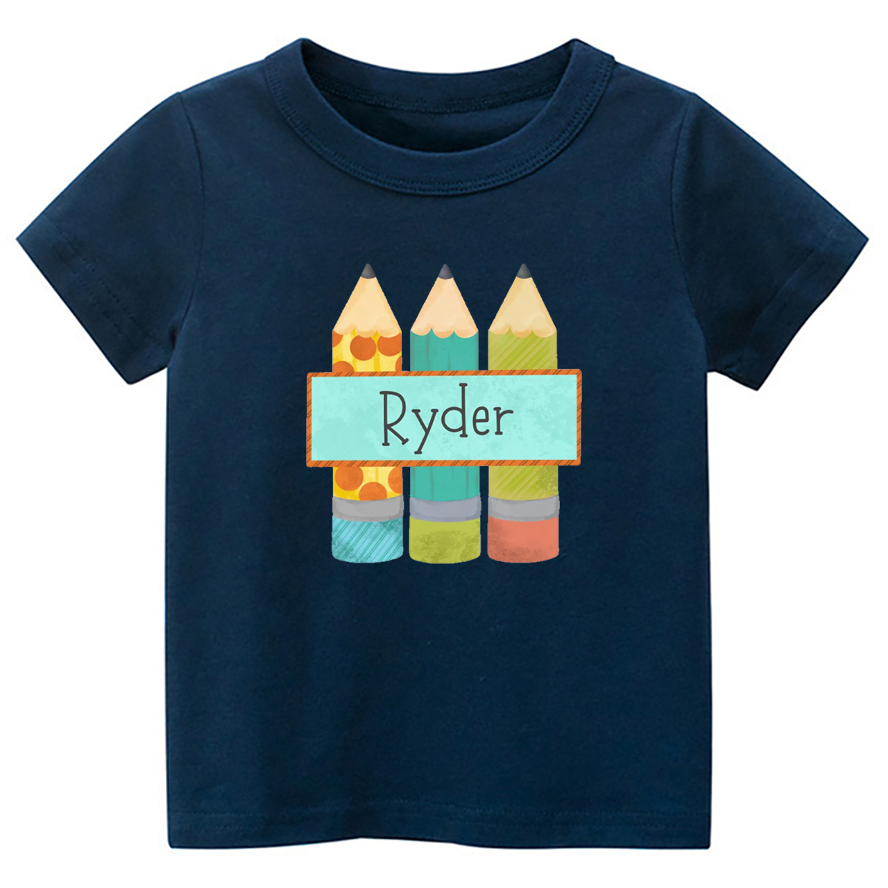 Personalized Three Pencils Back to School Kids Shirts