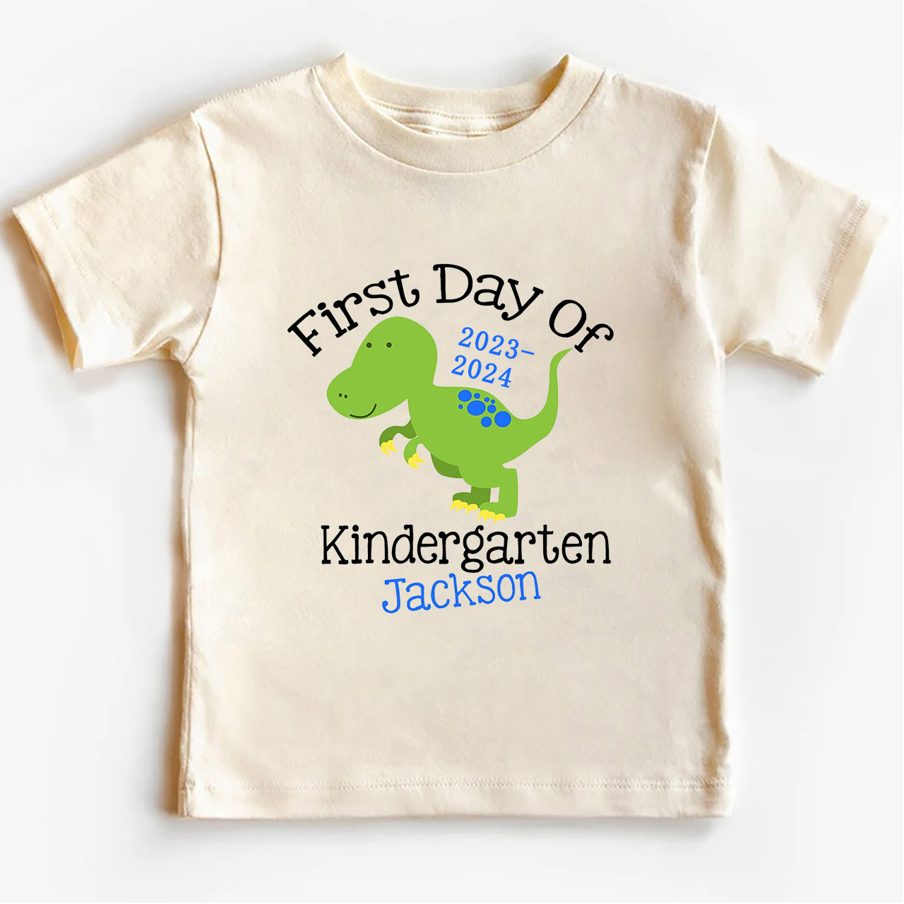 Personalized Dinosaur 1st Day Of School Gift Kids T-shirts