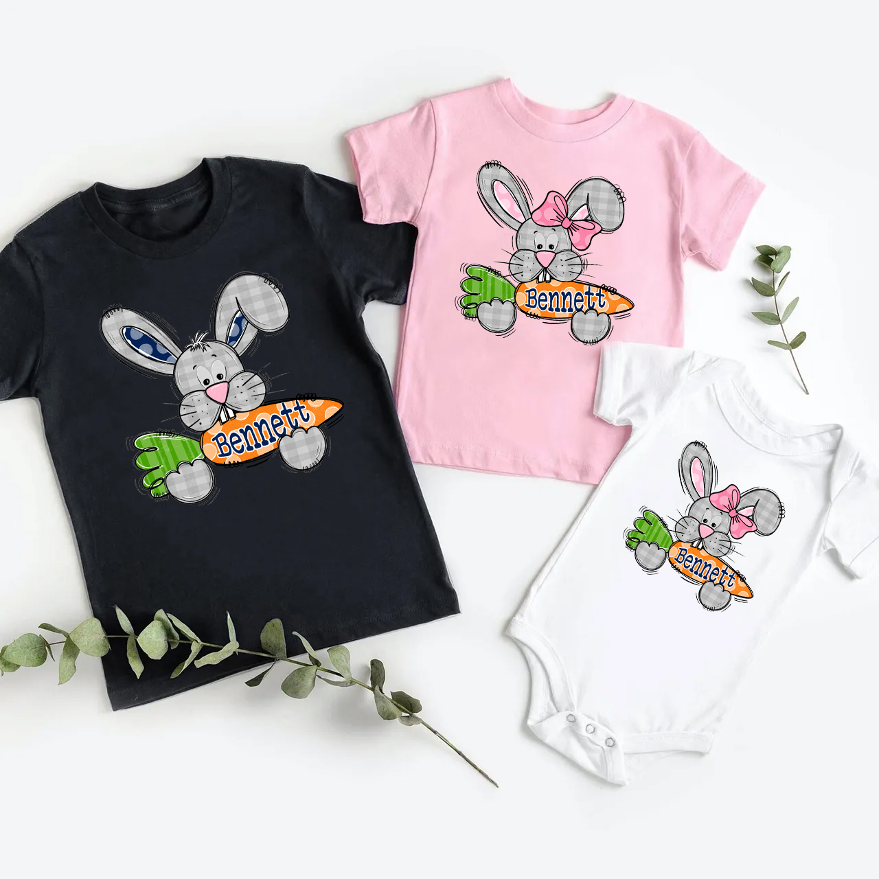 Personalized Easter Rabbit And Carrot For Easter Day