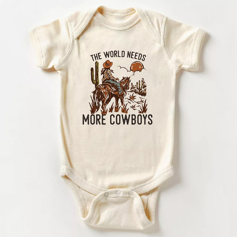 The World Needs More Cowboys Baby Bodysuit