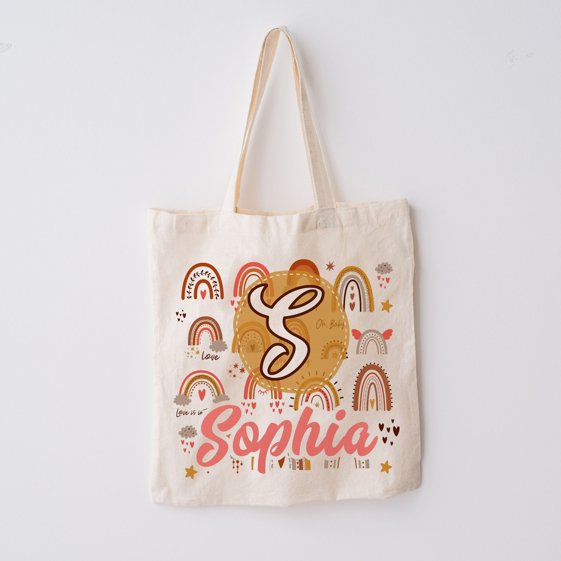 Personalized Graffiti Kids Name Tote Bag