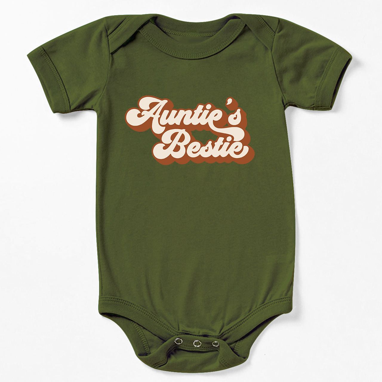 Auntie's Bestie Retro Natural Baby Bodysuit