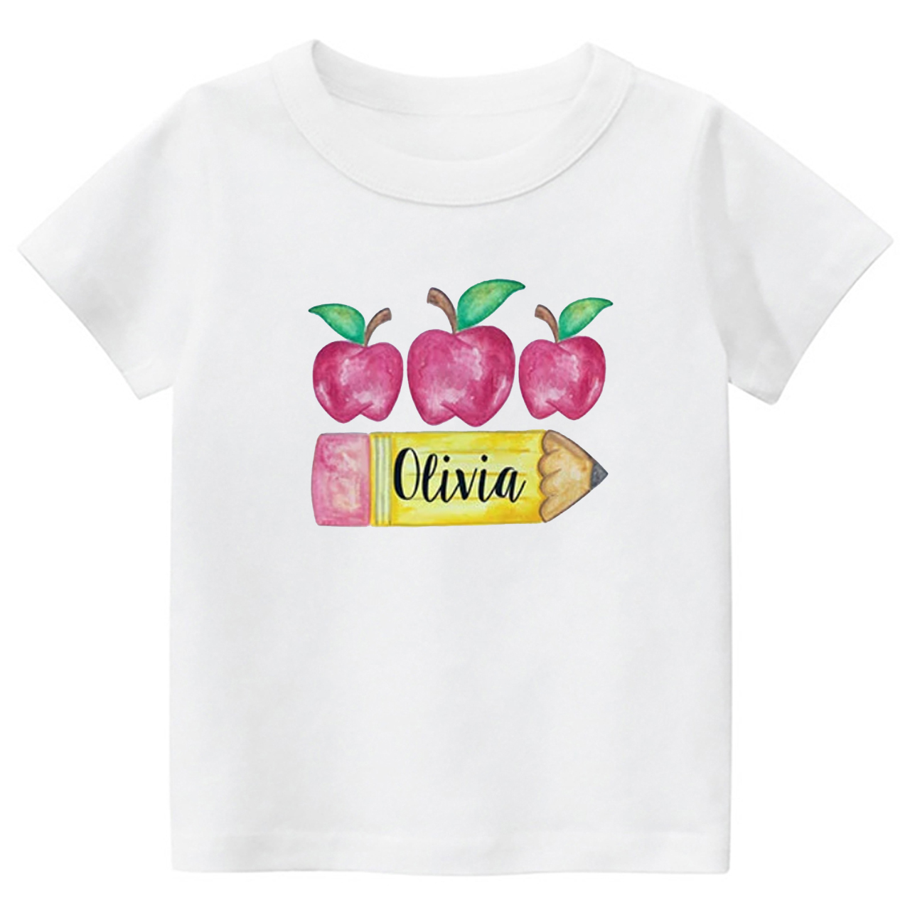 Personalized Back To School Shirt For Kids Apple Design