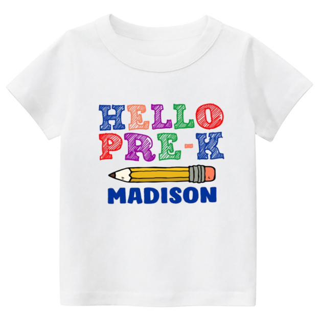 Personalized Pre-K Shirt  For School Kids