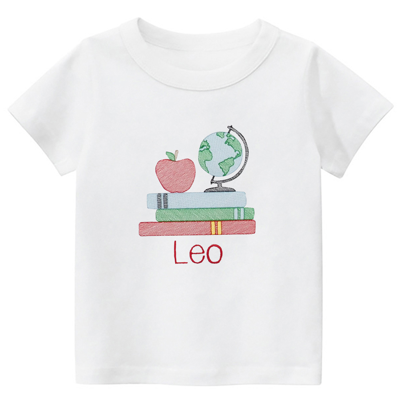 Vintage Globe Book Personalized Back to School T-Shirt