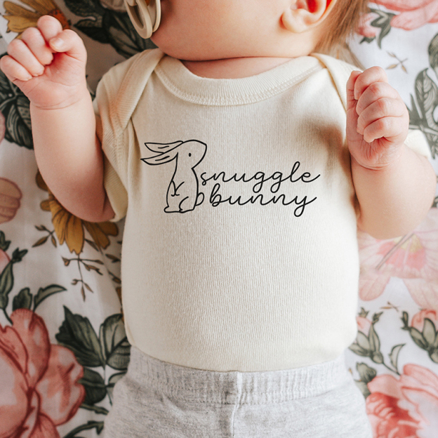 Cute Snuggle Bunny Easter Baby Bodysuit