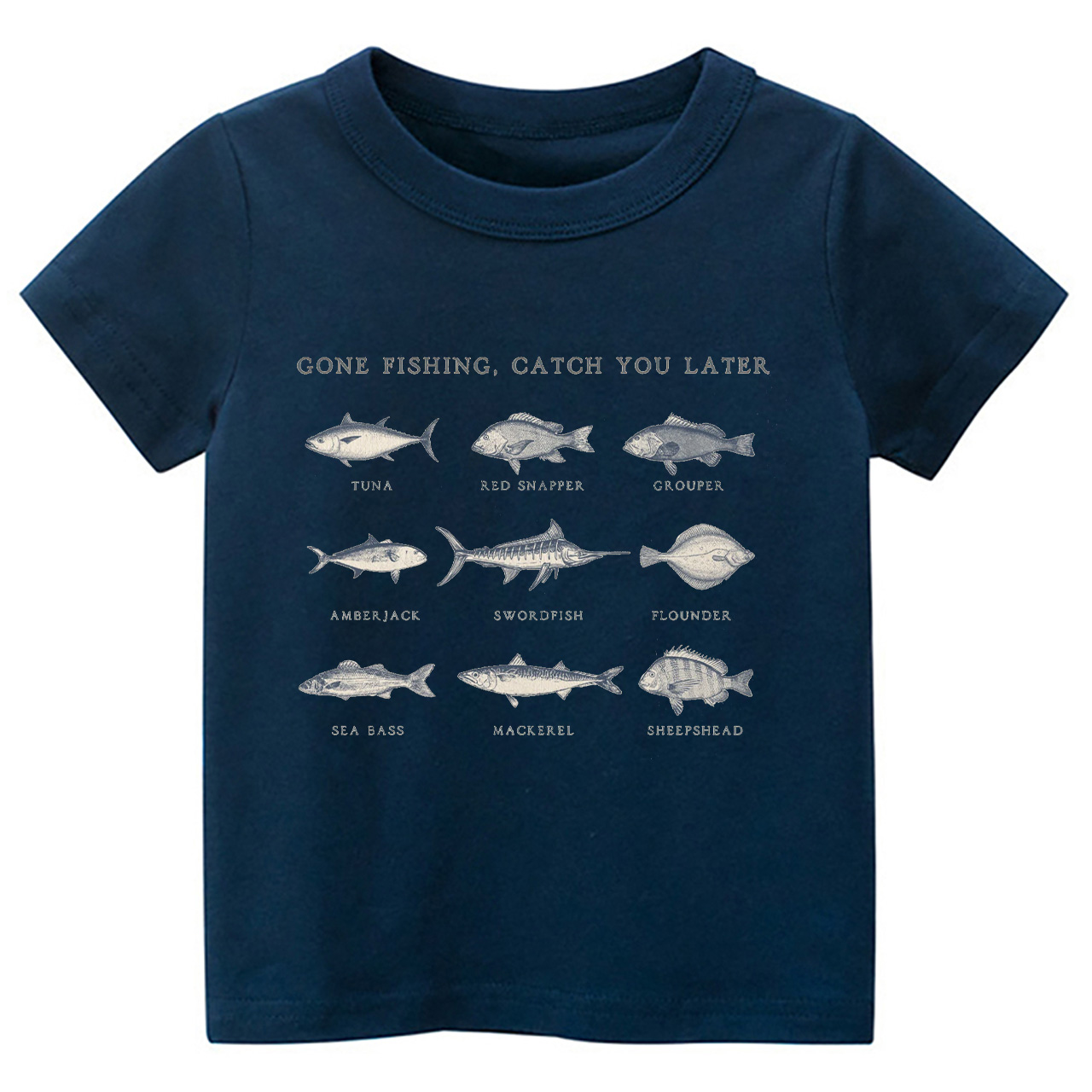 Cute Fishing Natural Kids Shirt
