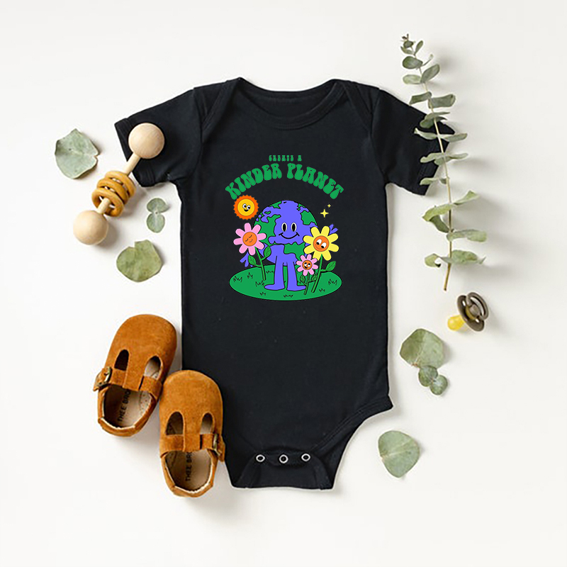 Kinder Planet Earth Day Baby Bodysuit