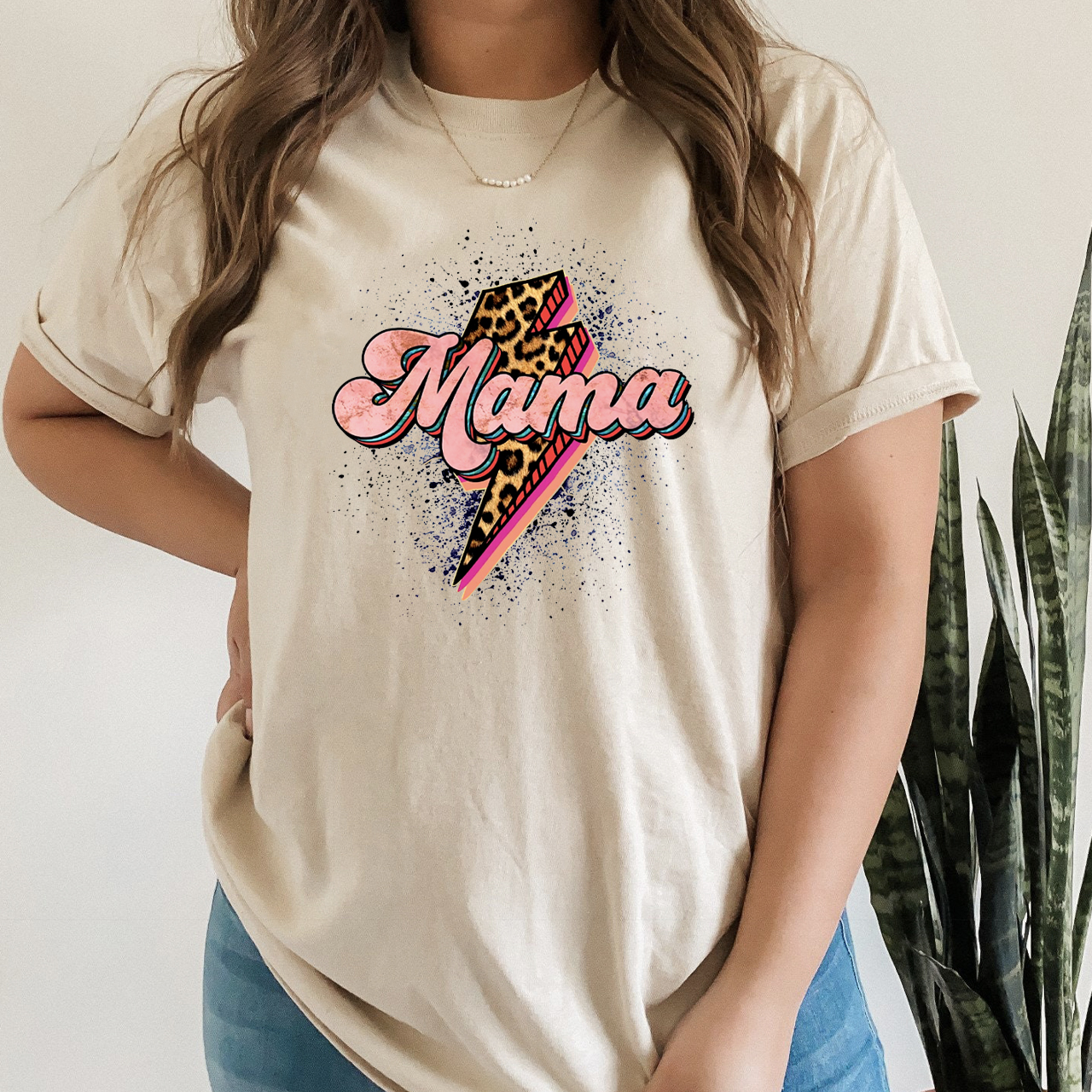 Leopard Momlife Mama Shirt