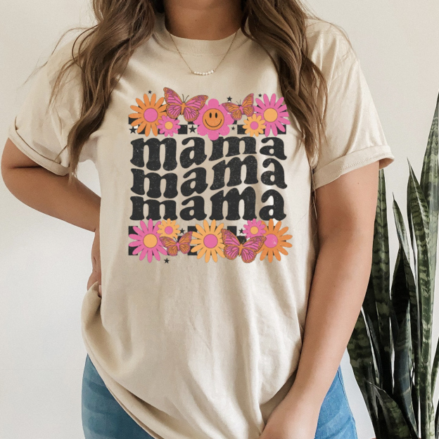 Floral Mama Shirt Retro Style