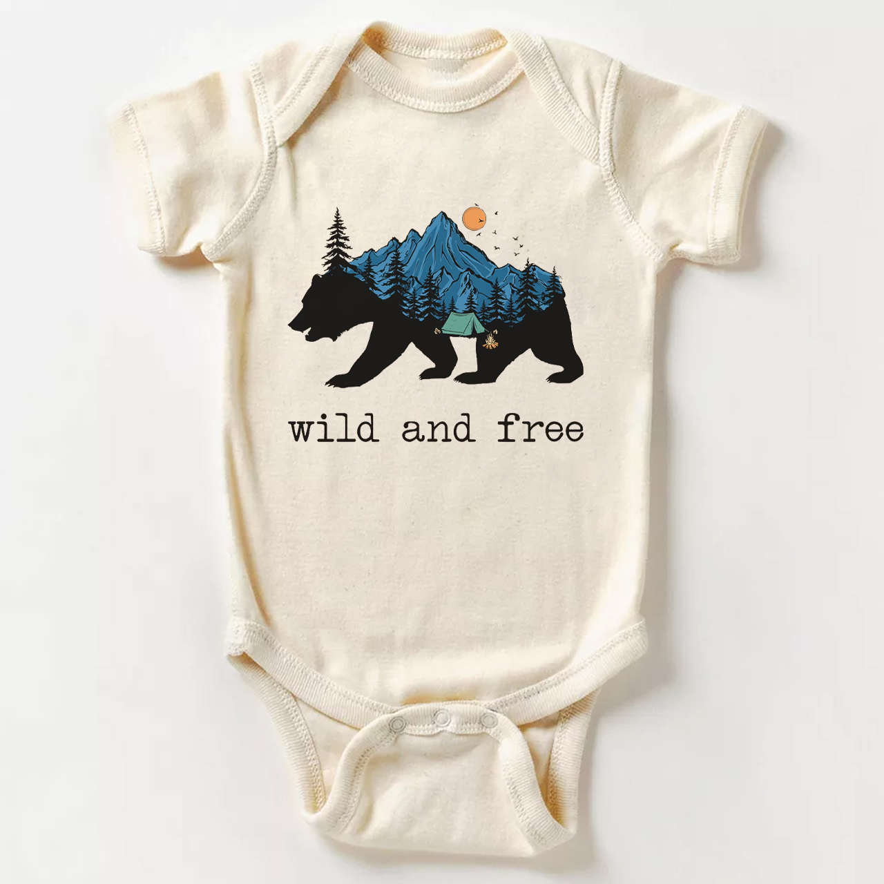 Wild And Free Baby Bodysuit