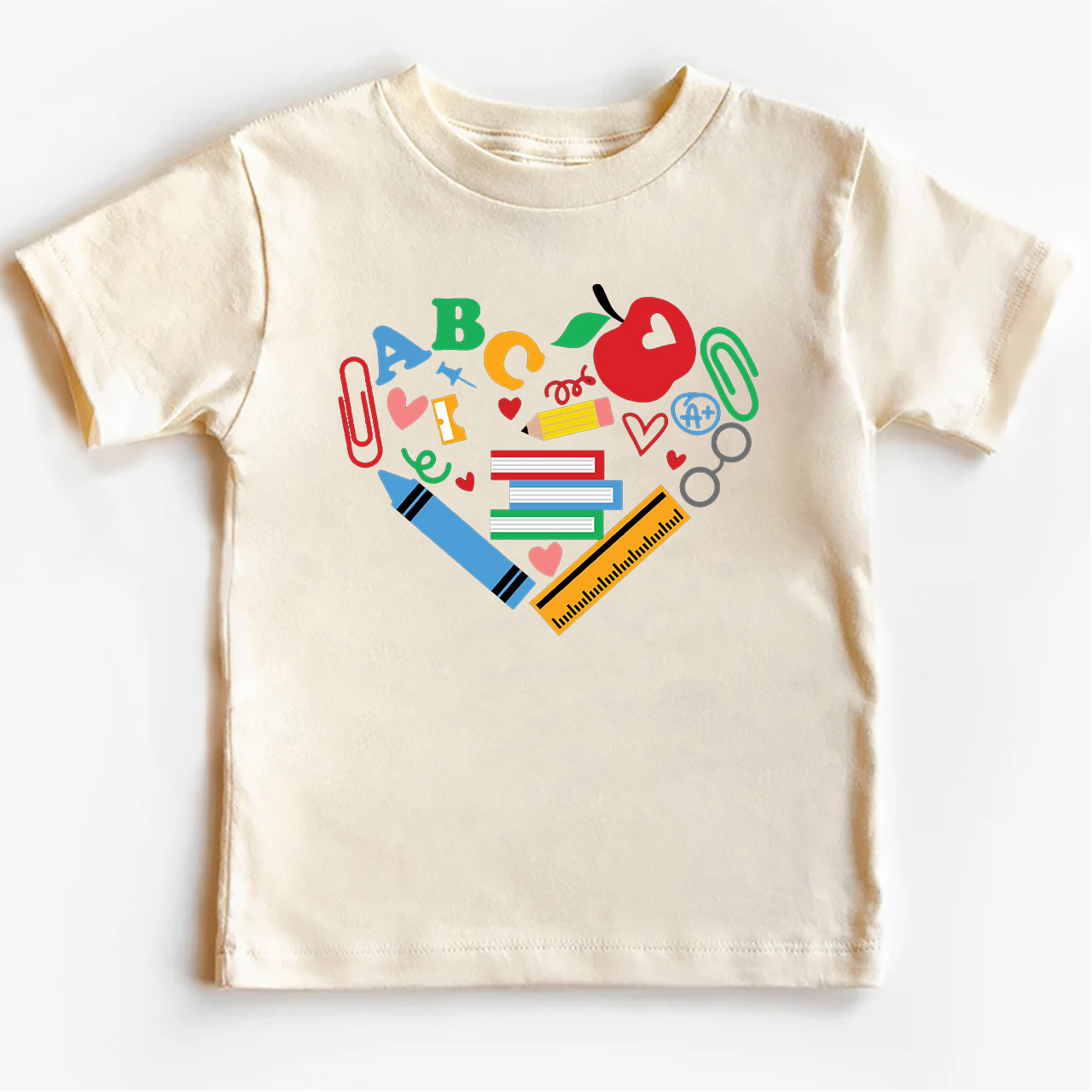 I love school - Children's Heart T-Shirt