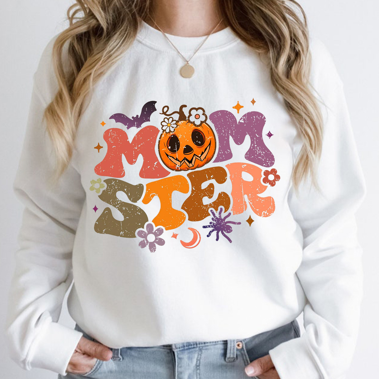 Halloween Momster Pumpkin Sweatshirt