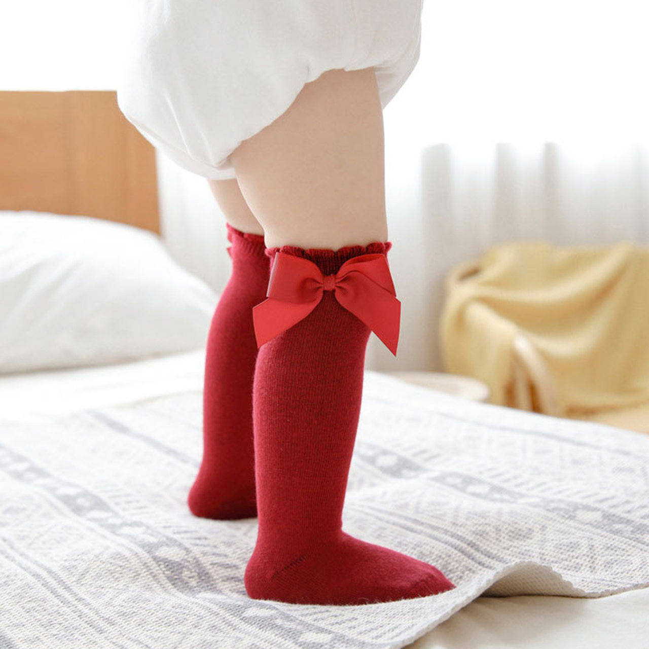 7 Colors Toddlers Girl Long Socks 0-7Y