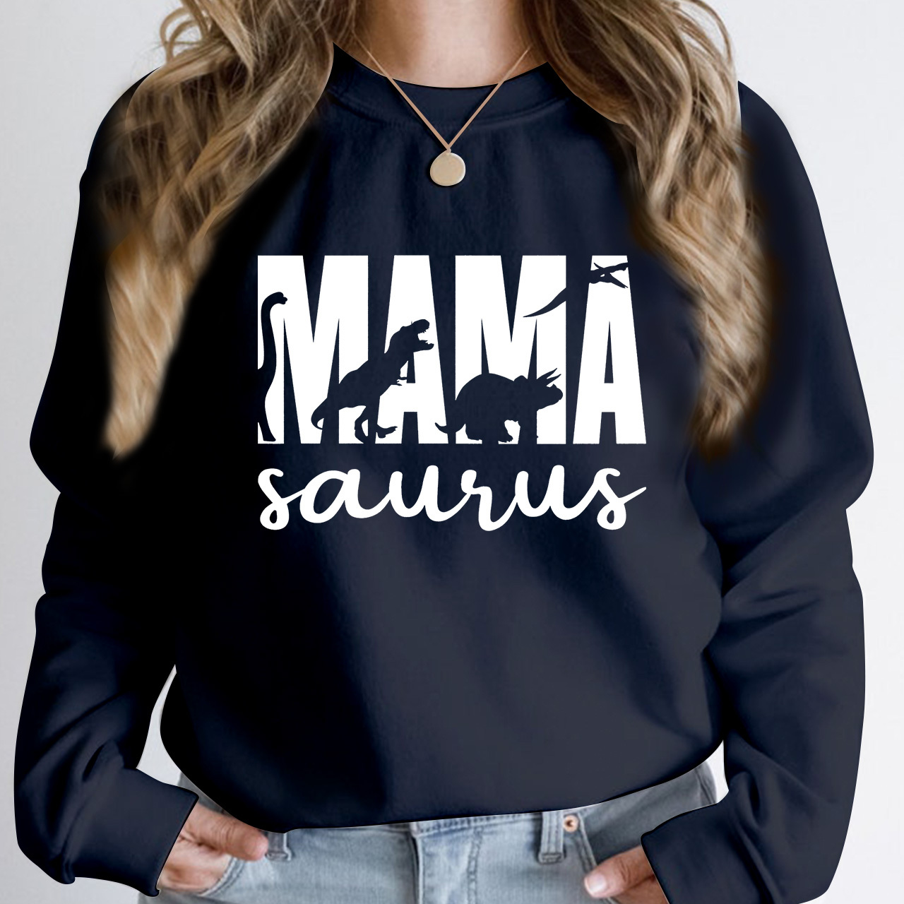 Strong Mama Dinosaur Sweatshirt
