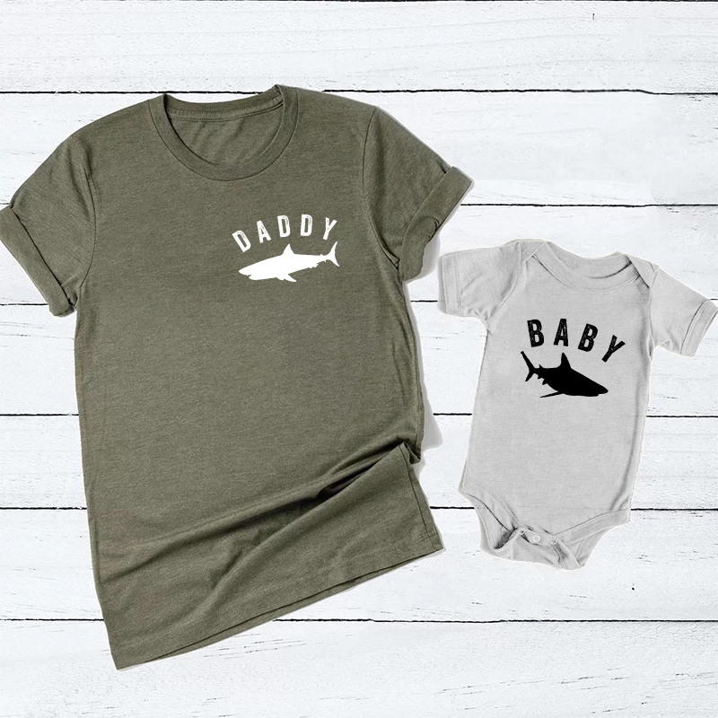 Daddy Shark Baby Shark Shirts For Dad And Me