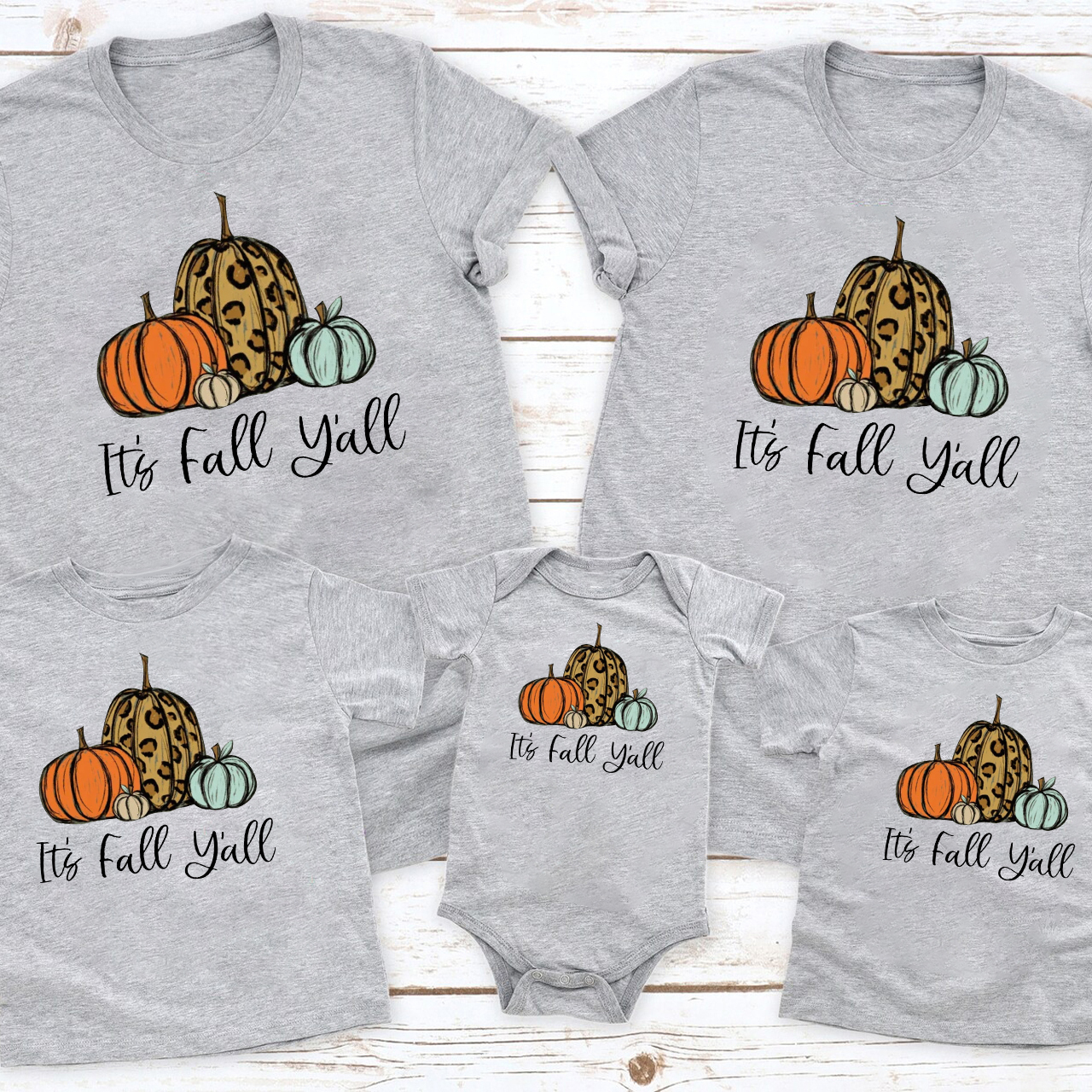 Thanksgiving It's Fall Y'all Family Matching Shirt