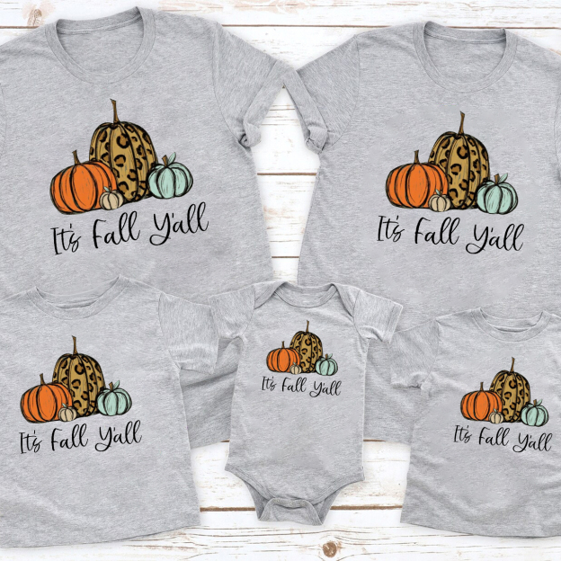 Thanksgiving It's Fall Y'all Family Matching Shirt