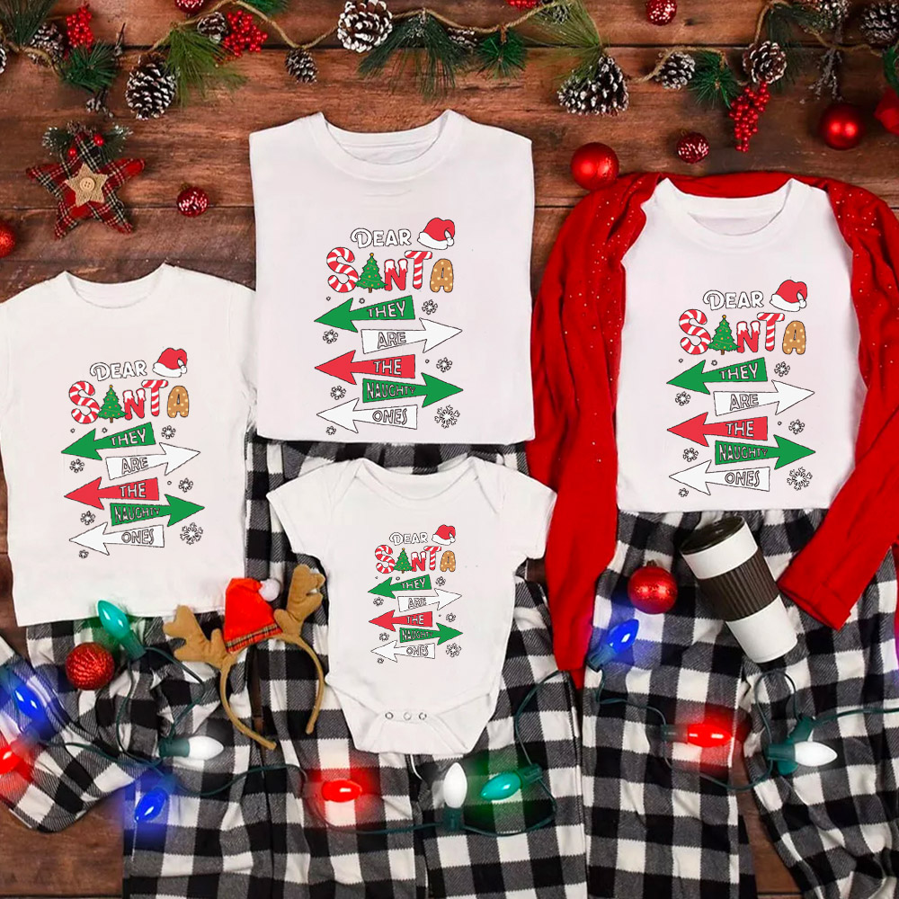 They Are The Naughty Ones Christmas Family Matching Shirt
