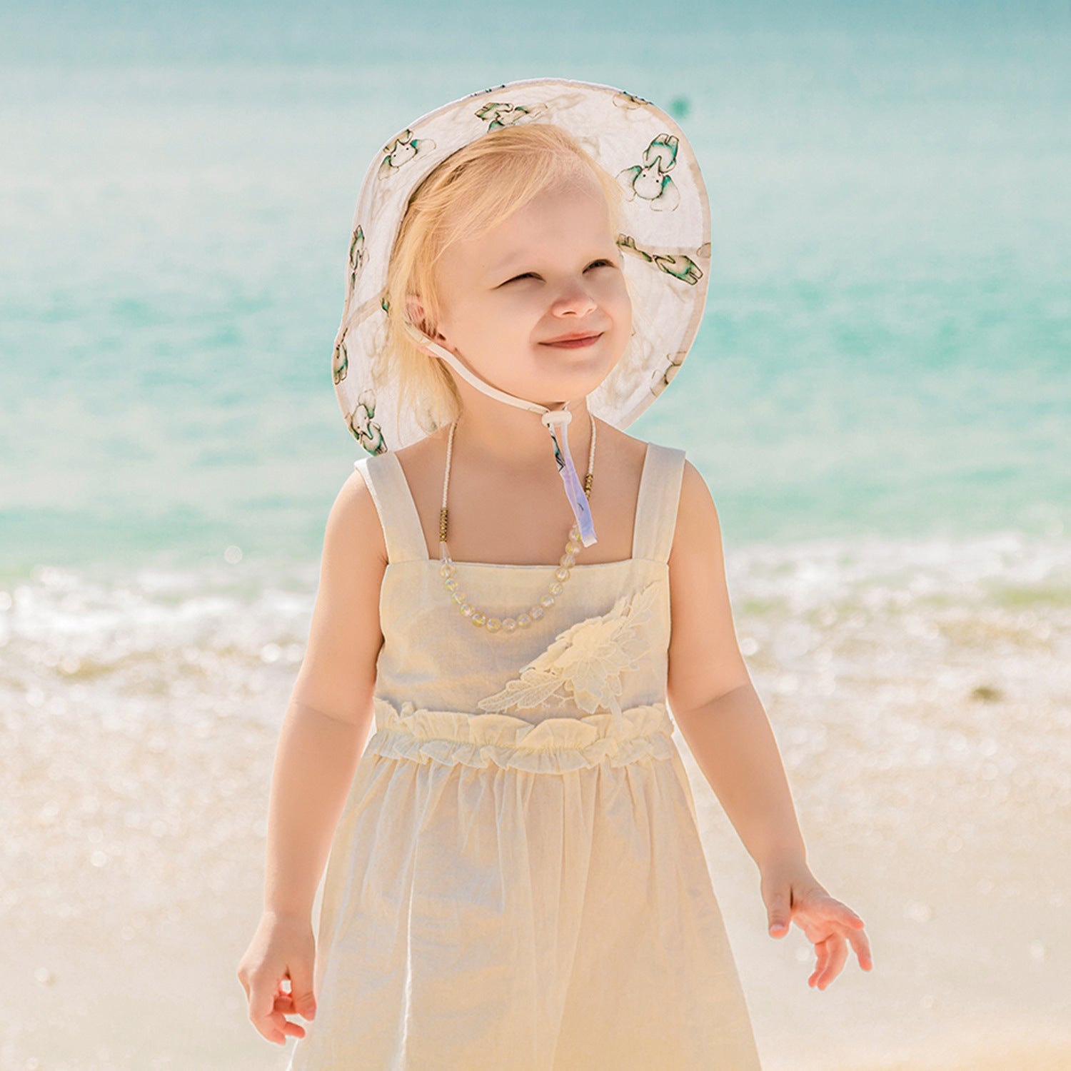 Baby Sun Hat - Seersucker Infant Sun Hat