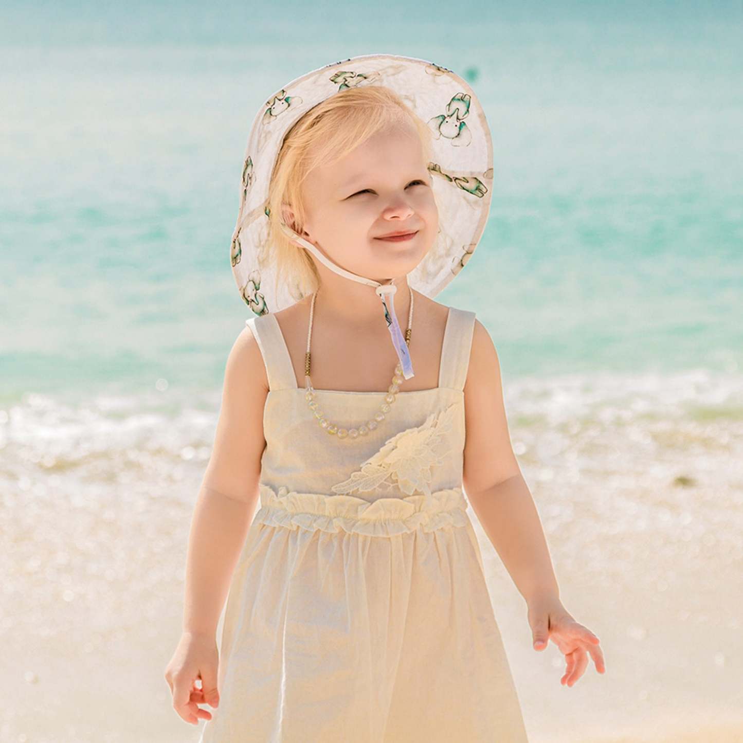 Baby Sun Hat - Seersucker Infant Sun Hat
