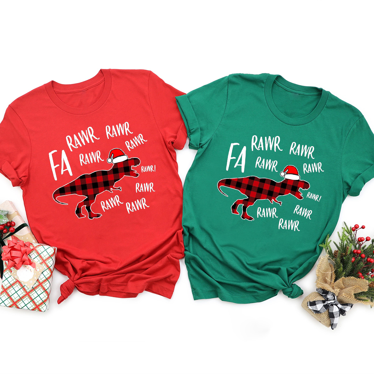 Christmas Family Dino Party Group Shirts