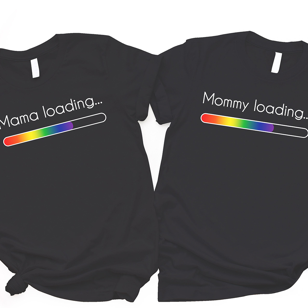 Lesbian Family Pregnancy Announcement LGBTQ Shirt & Baby Bodysuit