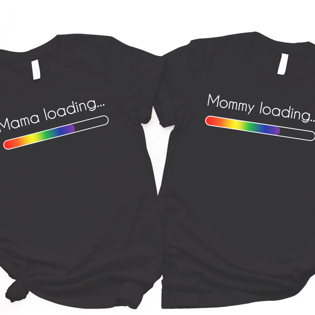 Lesbian Family Pregnancy Announcement LGBTQ Shirt & Baby Bodysuit