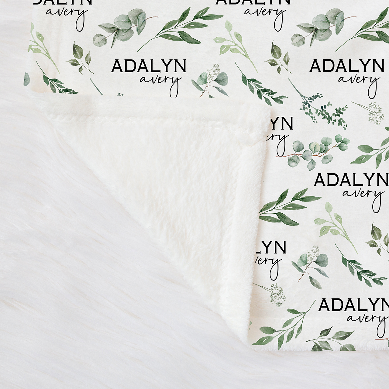 Personalized Bear & Forest Flannel Blanket