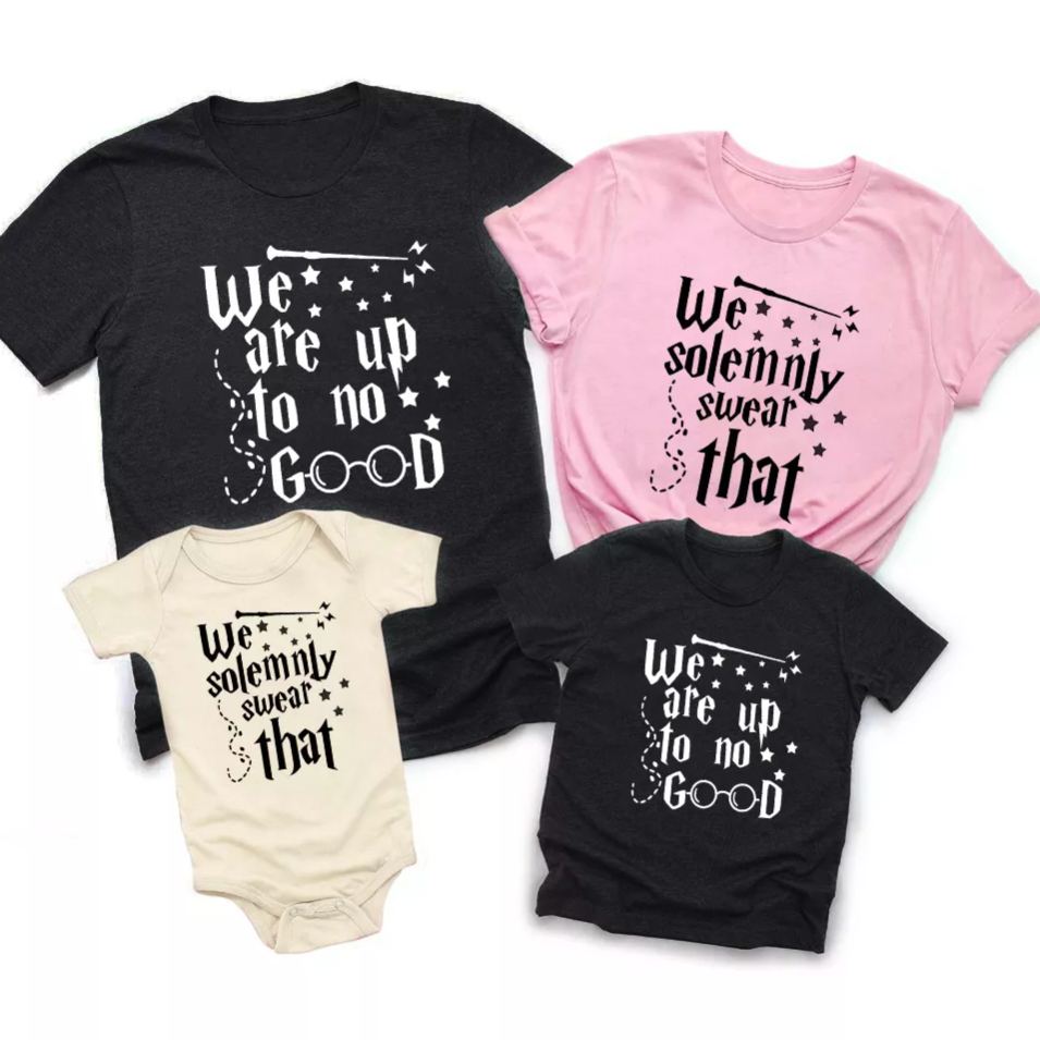 We Solemnly Swear That We Are Up To No Good Family Shirts