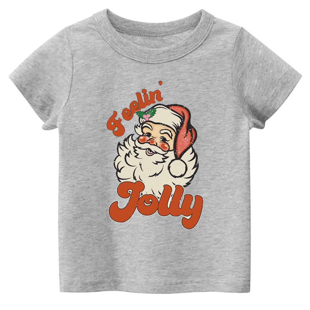 Feelin Jolly Toddler Retro Christmas Shirt