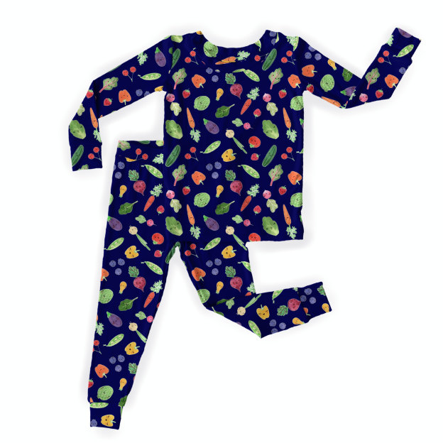 Happy Vegetables Two-Piece Pajama Set For Kids