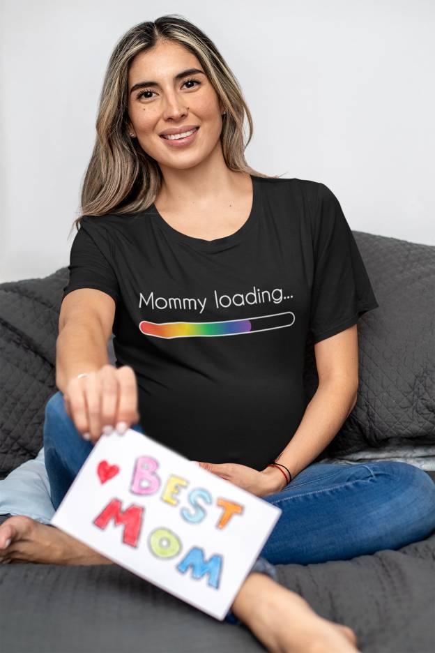 Lesbian Family Pregnancy Announcement LGBTQ Shirt & Baby Bodysuit