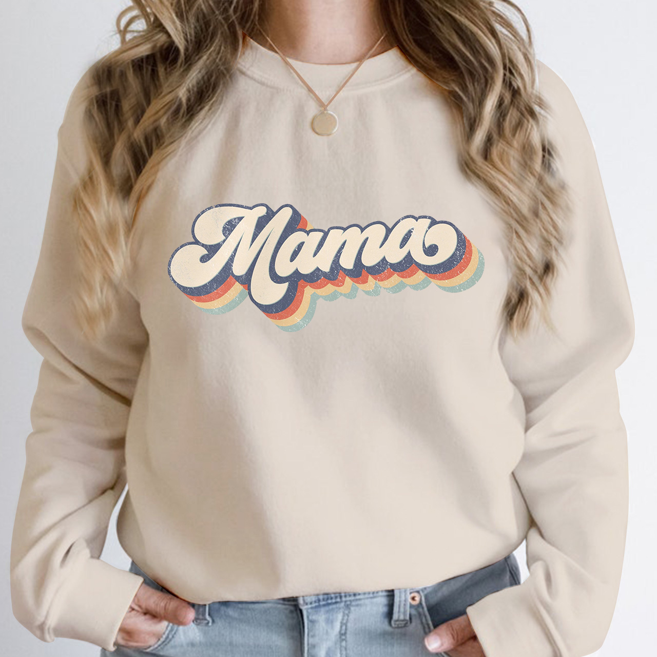 Retro Sweatshirt For Mama