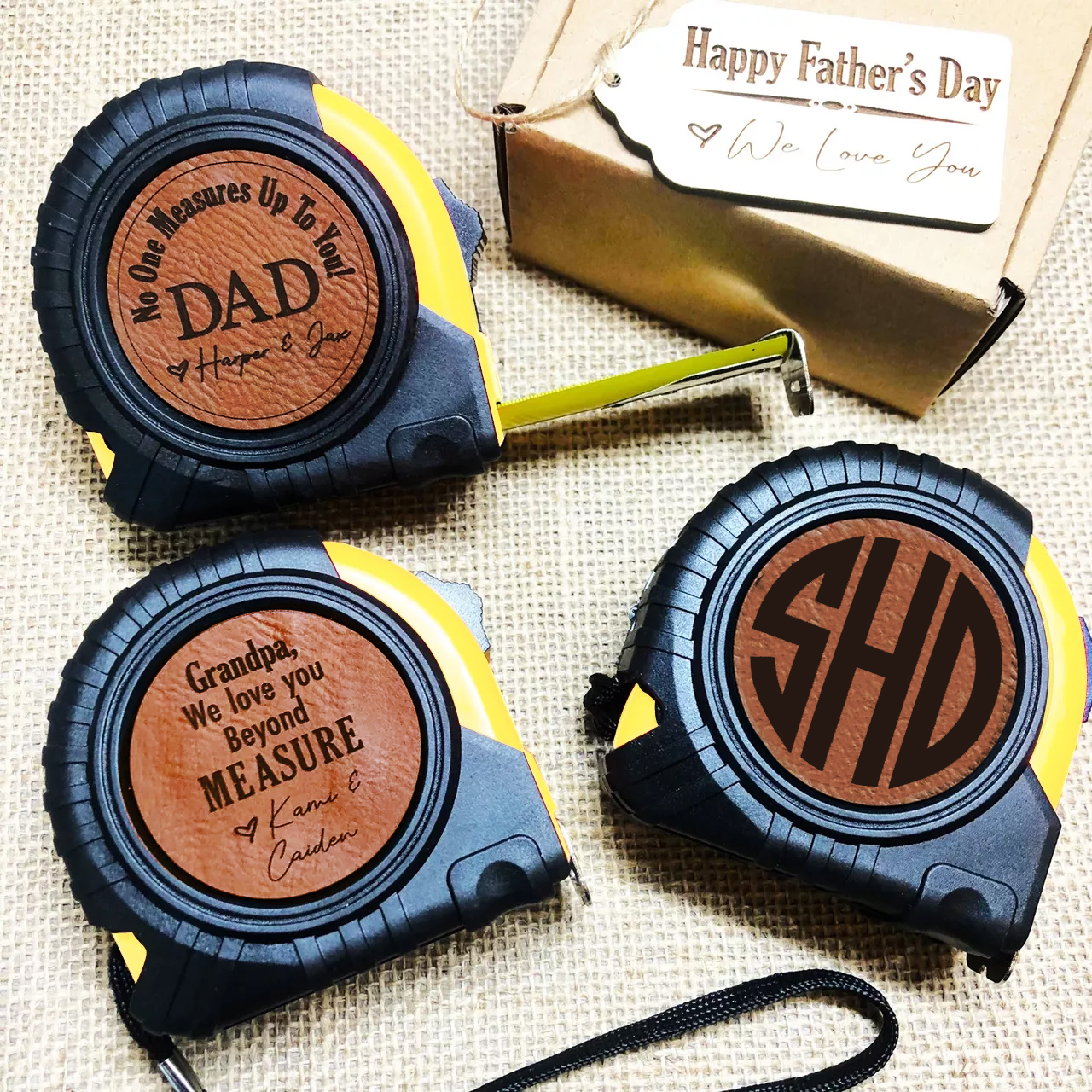 Personalized Father's Day Gift - personalized measuring tape with