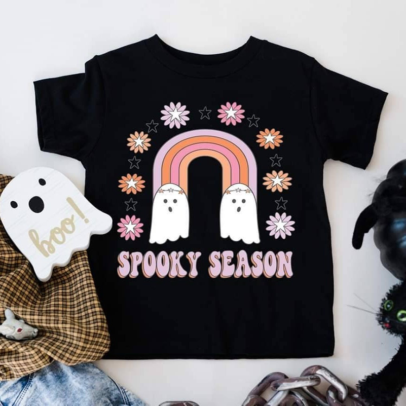 Spooky Season Kids Retro Halloween Tee