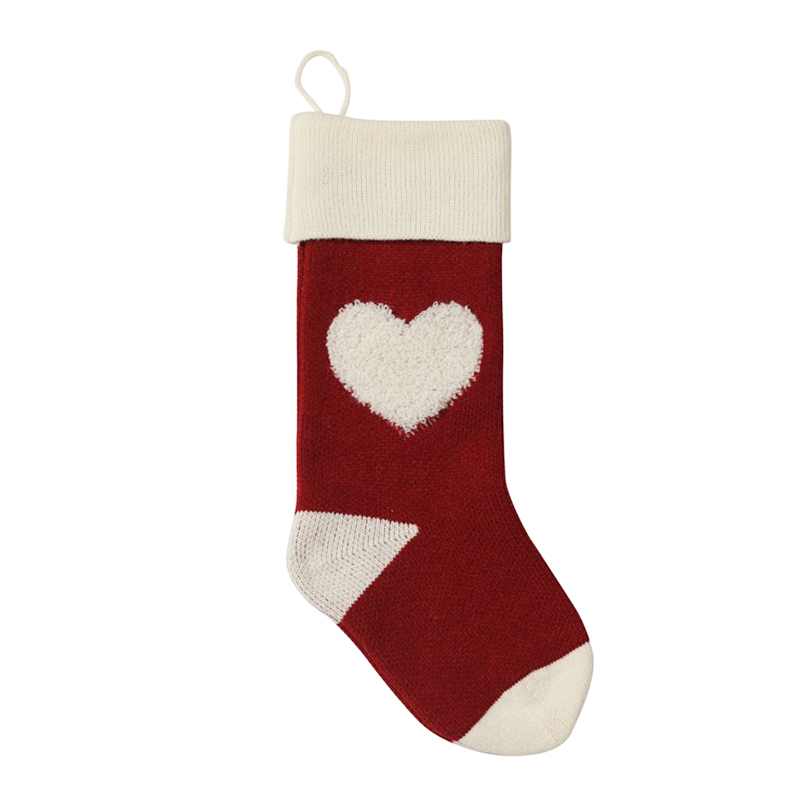Heart Knit Personalized Christmas Family Stocking