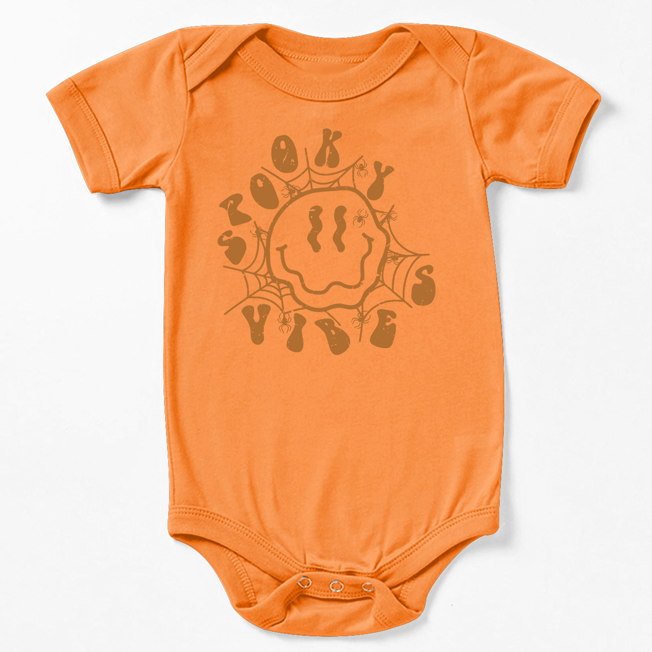 Spooky Spider Web Vibes Cute Fall Baby Bodysuit