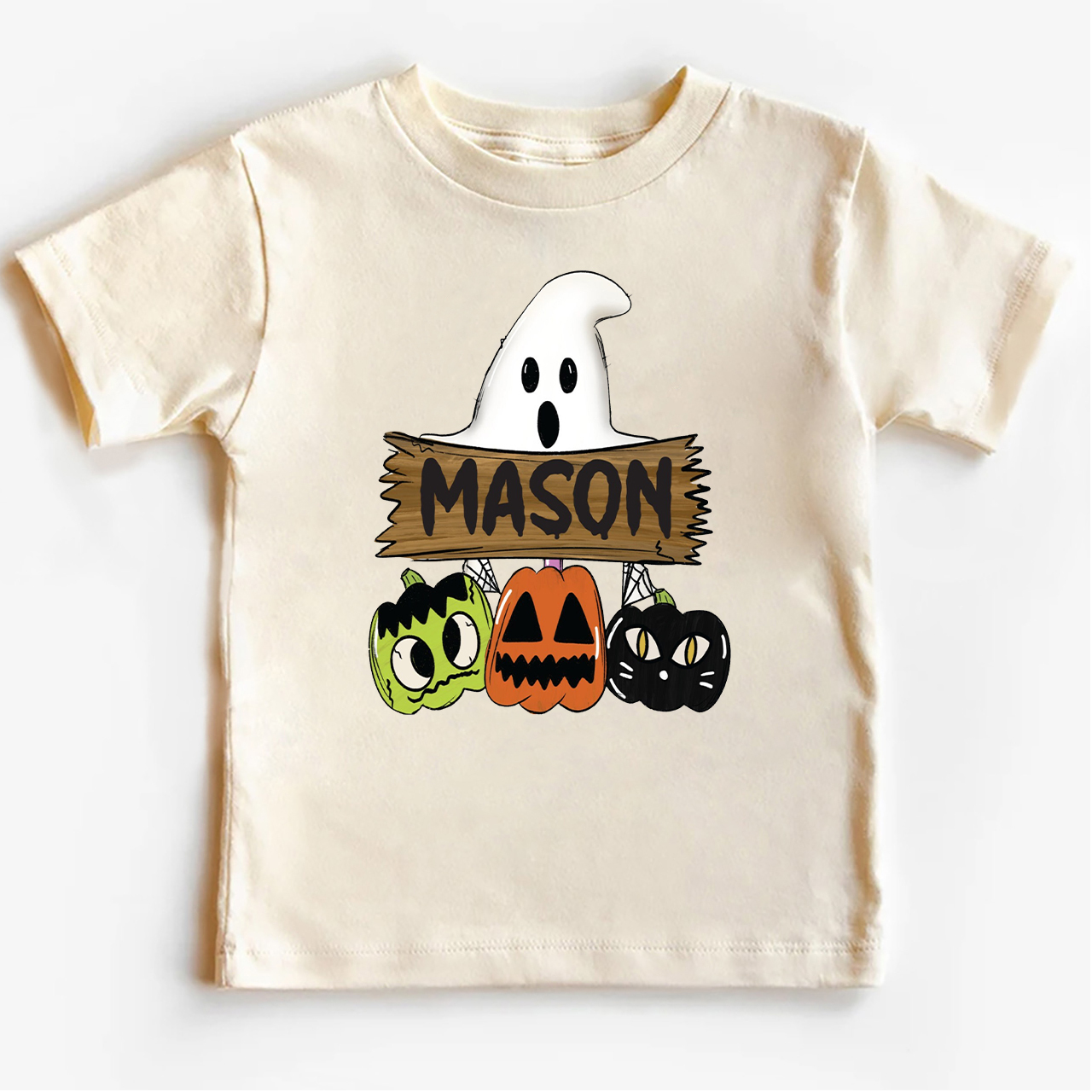 Halloween Playful Cat Flower Retro Kids Shirt  Sale-Beepumpkin™